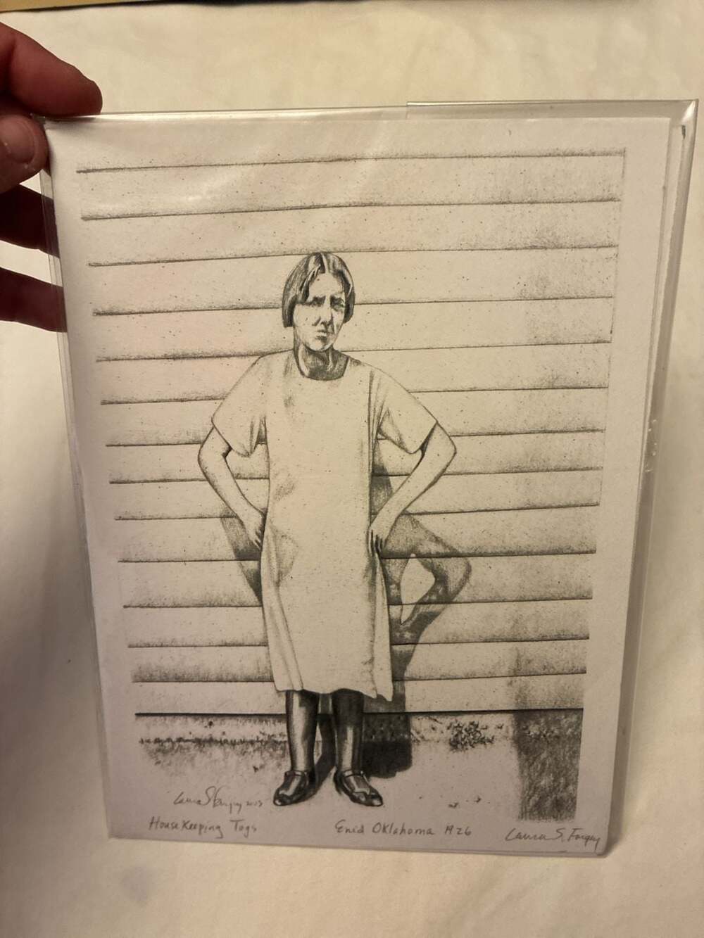 Laura Fargey Signed Laser Print 'House Keeping Togs' 9.25x6.5